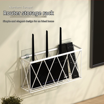 Sienos laikiklis maršrutizatoriui ir set-top dėžei - be gręžimo, anglies plienos, šiuolaikiškas minimalistinis stilius, kabinimas su kilpa, 1-lygio lentyna, tinkamas virtuvei, miegamajam, voniai ir svetainei