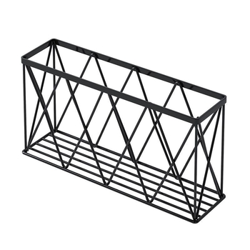 Sienos laikiklis maršrutizatoriui ir set-top dėžei - be gręžimo, anglies plienos, šiuolaikiškas minimalistinis stilius, kabinimas su kilpa, 1-lygio lentyna, tinkamas virtuvei, miegamajam, voniai ir svetainei
