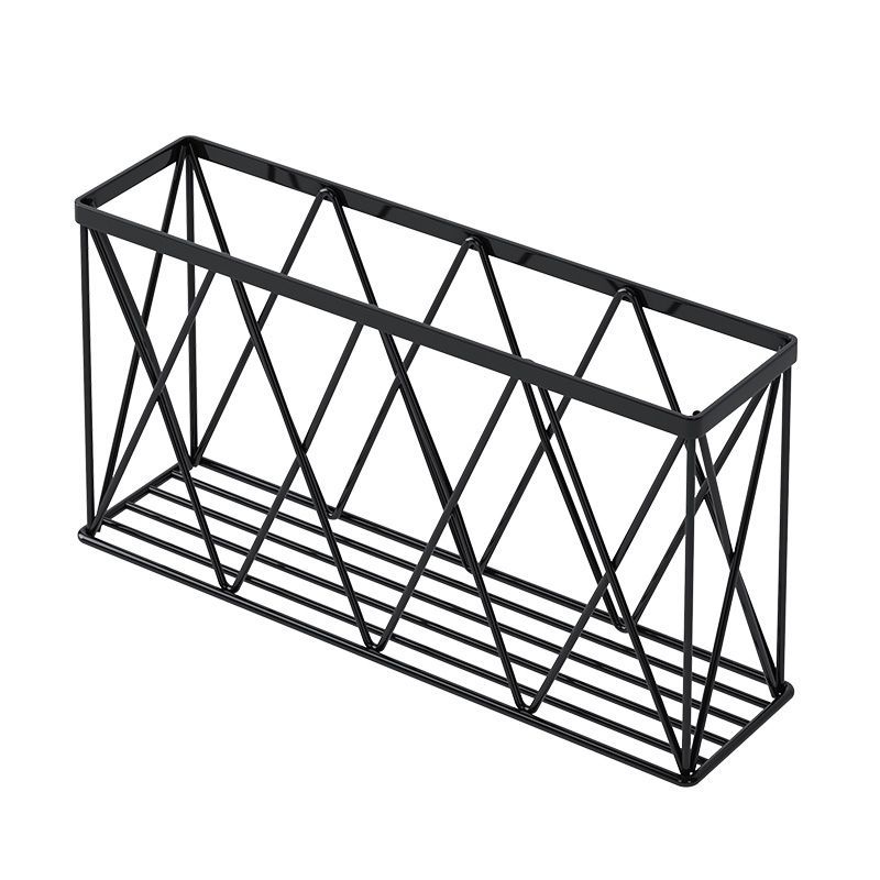 Sienos laikiklis maršrutizatoriui ir set-top dėžei - be gręžimo, anglies plienos, šiuolaikiškas minimalistinis stilius, kabinimas su kilpa, 1-lygio lentyna, tinkamas virtuvei, miegamajam, voniai ir svetainei
