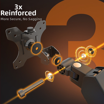 Md8 atnaujintas monitoriaus laikiklis – šaltai valcuoto plieno, suderinamas su 17–32 colių monitoriais, 3 kg svoris, pasisukantis kantilever galda stovas