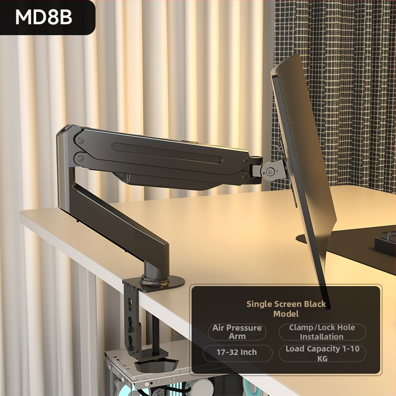 Md8 atnaujintas monitoriaus laikiklis – šaltai valcuoto plieno, suderinamas su 17–32 colių monitoriais, 3 kg svoris, pasisukantis kantilever galda stovas