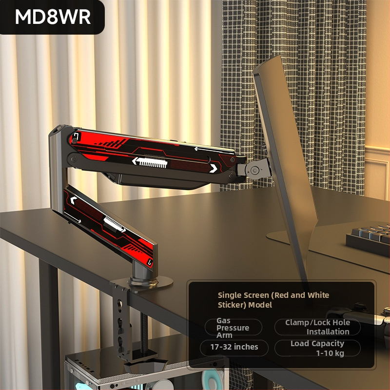 Md8 atnaujintas monitoriaus laikiklis – šaltai valcuoto plieno, suderinamas su 17–32 colių monitoriais, 3 kg svoris, pasisukantis kantilever galda stovas