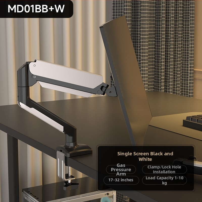 Md8 atnaujintas monitoriaus laikiklis – šaltai valcuoto plieno, suderinamas su 17–32 colių monitoriais, 3 kg svoris, pasisukantis kantilever galda stovas