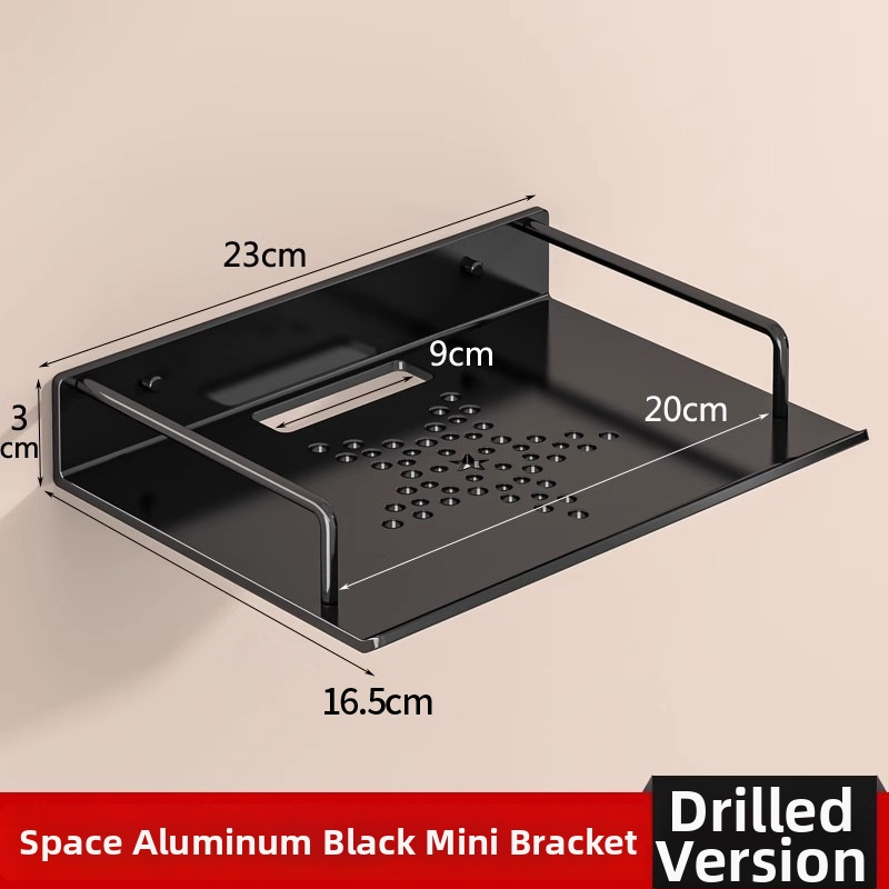 Sieninis maršrutizatoriaus laikiklis saugyklai (Medžiaga: anglies plienas; Diegimas be gręžimo; Vieno sluoksnio; Saugyklai gyvenamajame kambaryje)