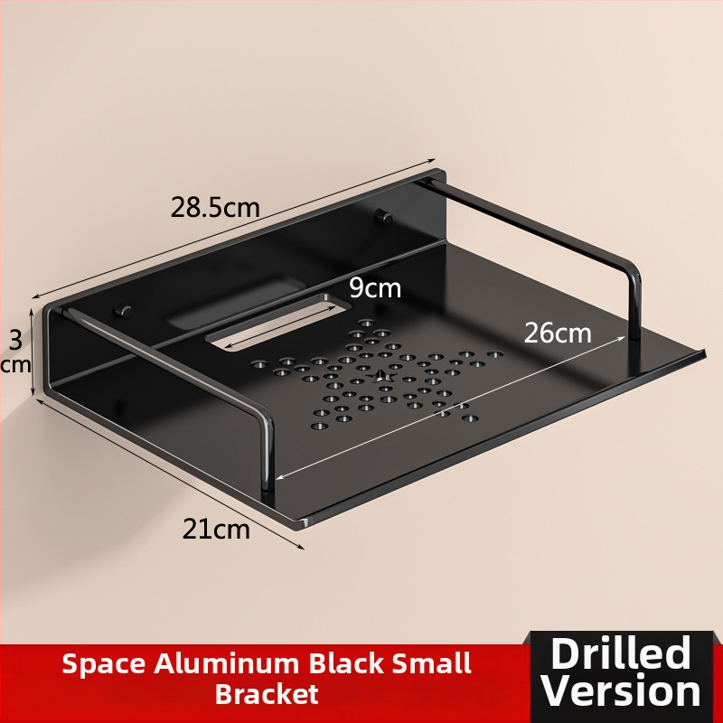 Sieninis maršrutizatoriaus laikiklis saugyklai (Medžiaga: anglies plienas; Diegimas be gręžimo; Vieno sluoksnio; Saugyklai gyvenamajame kambaryje)