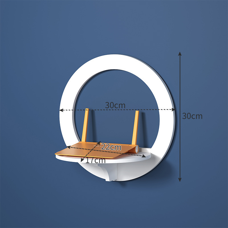 PVC sieninis laikiklis svetainei – daugiafunkcinis organizatorius dekoderiui ir maršrutizatoriui su projektoriaus laikikliu, be gręžimo, vieno lygiu