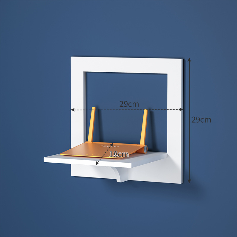 PVC sieninis laikiklis svetainei – daugiafunkcinis organizatorius dekoderiui ir maršrutizatoriui su projektoriaus laikikliu, be gręžimo, vieno lygiu
