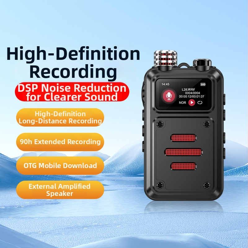 MP3 atskaņotājs ar 3 mikrofonu ierakstu, WAV formāts, 5400 ierakstu laiks, 10 m diapazons, USB 2.0