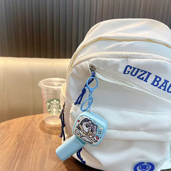 Įrašymo mikrofono raktų pakabukas – karikatūrinio stiliaus, PVC