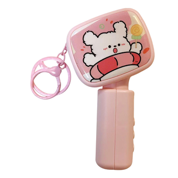 Įrašymo mikrofono raktų pakabukas – karikatūrinio stiliaus, PVC