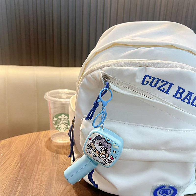 Įrašymo mikrofono raktų pakabukas – karikatūrinio stiliaus, PVC