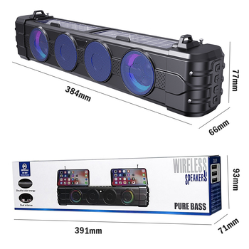 BDL Bluetooth zvučnik u traci sa solarnim punjenjem — Bluetooth 5.3, 10W, domet 10 m, 100Hz-20kHz, SNR ≥95dB