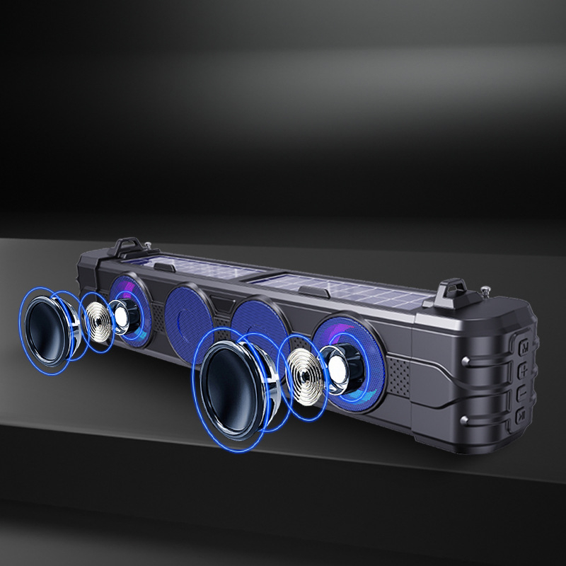 BDL Bluetooth zvučnik u traci sa solarnim punjenjem — Bluetooth 5.3, 10W, domet 10 m, 100Hz-20kHz, SNR ≥95dB
