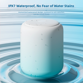 Difuzor Bluetooth, rezistent la apă IPX7, difuzor compact fără fir, baterie încorporată 1200–2000 mAh, Bluetooth 5.3, interval de frecvență 100 Hz–20 kHz, 3W