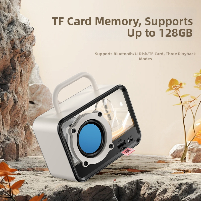 Bluetooth mājas skaļrunis ar iebūvētu akumulatoru, 5W, Bluetooth 5.3, frekvenču diapazons 60 Hz–15 kHz, darbības diapazons līdz 10 m