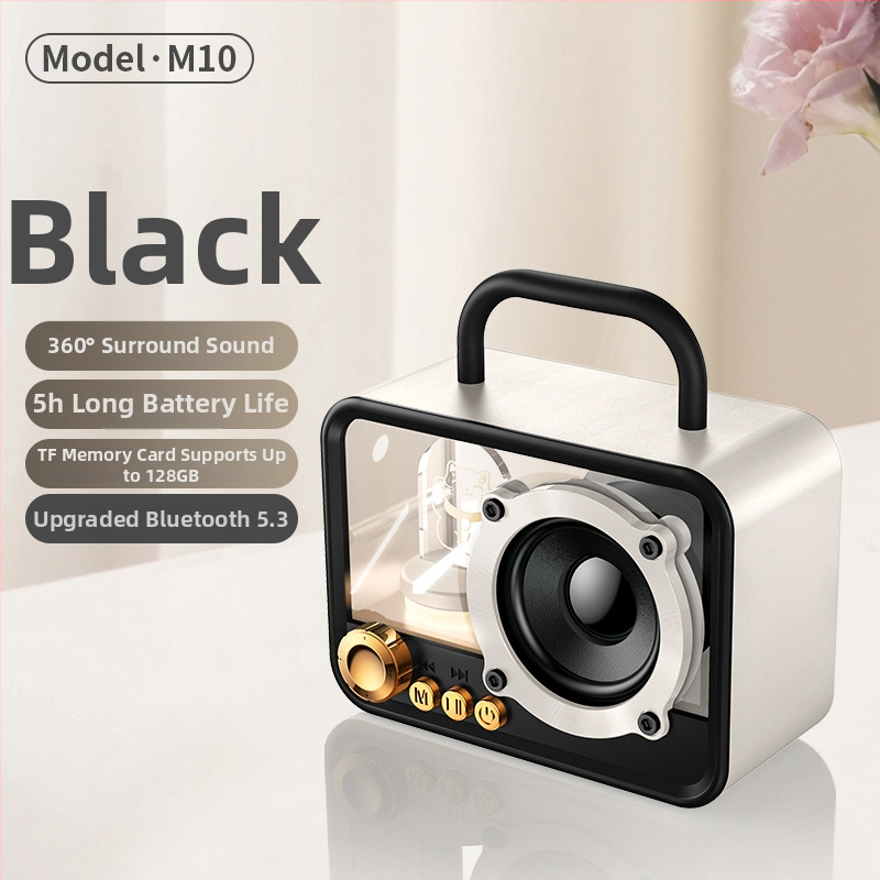 Bluetooth mājas skaļrunis ar iebūvētu akumulatoru, 5W, Bluetooth 5.3, frekvenču diapazons 60 Hz–15 kHz, darbības diapazons līdz 10 m