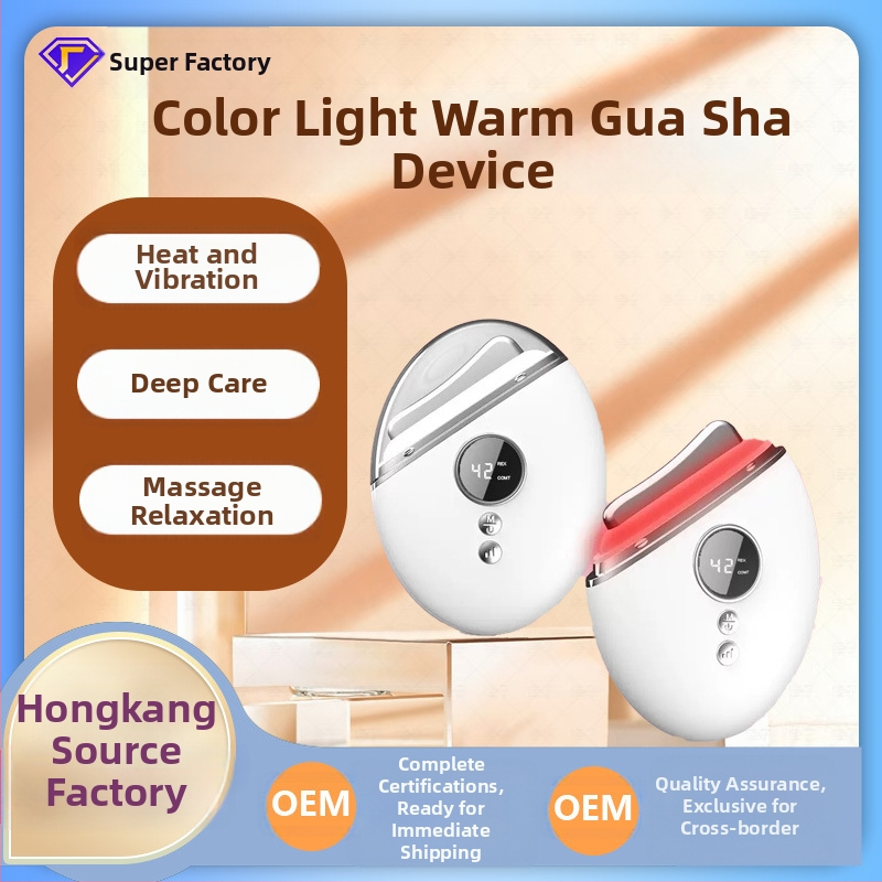 Veido ir kaklo masažuoklis su spalvotos šviesos terapija, nešiojamas, įmontuota baterija 800–1000 mAh, IPX0