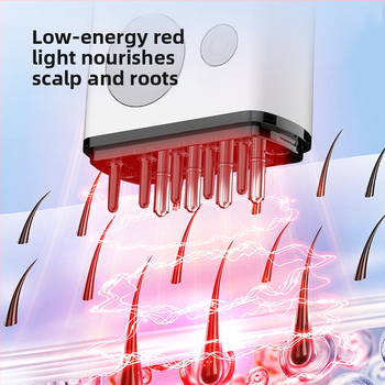 Elektrinė galvos odos masažo šukos BK-SY01, maitinamas mygtuko baterija, prieš niežėjimą ir galvos odos raminimą