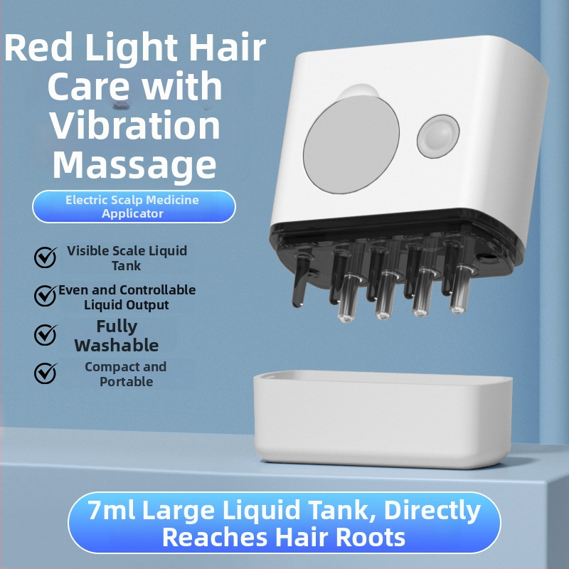 Elektrinė galvos odos masažo šukos BK-SY01, maitinamas mygtuko baterija, prieš niežėjimą ir galvos odos raminimą