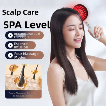 Elektriska galvas masāžas ķemme – vibrācijas masāža, modelis S2, akumulatoru barošana, mehāniskā vadība, 4 ātrumi