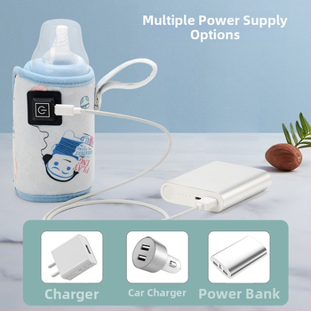 USB šildomas buteliuko izoliacinis gaubtas su pastovia temperatūra, nešiojamas automobiliui