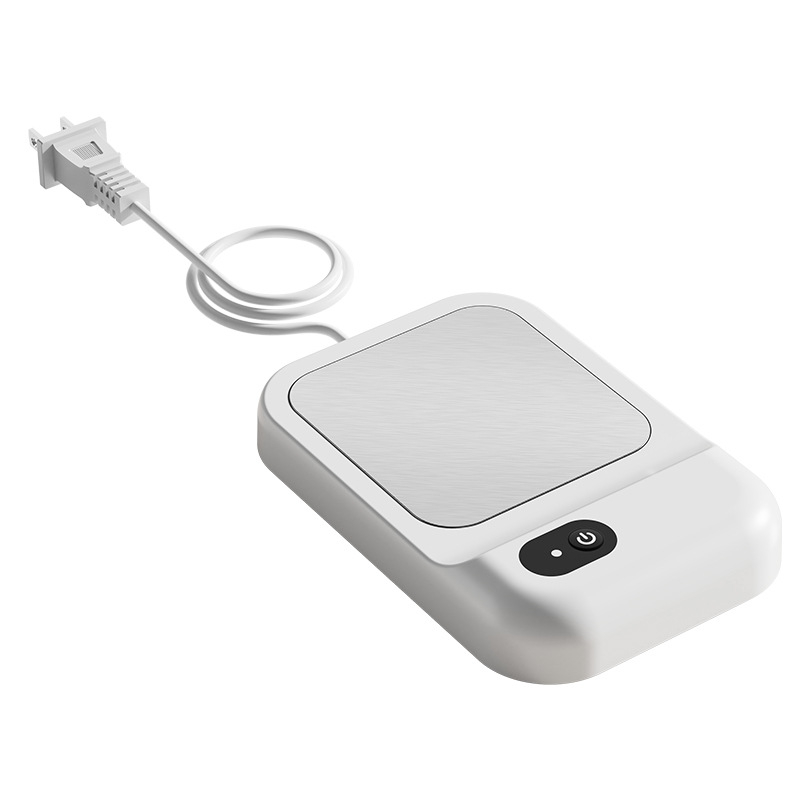 Suport încălzit pentru pahare de lapte, temperatură constantă 55°C, alimentare prin priză, control prin buton, carcasă din plastic, fără oprire automată