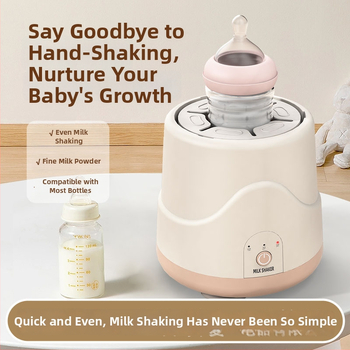 Elektrinis kūdikių pieno plakiklis su 55°C pastovia temperatūra, USB įkrovimas, 3 greičiai maišymui, greitas šildymas