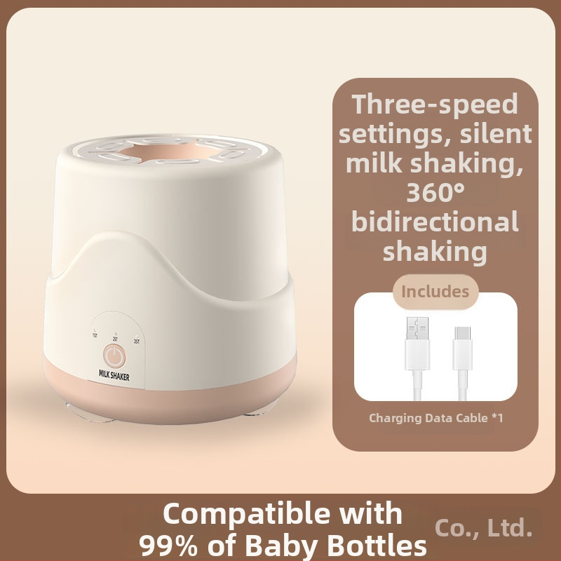 Elektrinis kūdikių pieno plakiklis su 55°C pastovia temperatūra, USB įkrovimas, 3 greičiai maišymui, greitas šildymas
