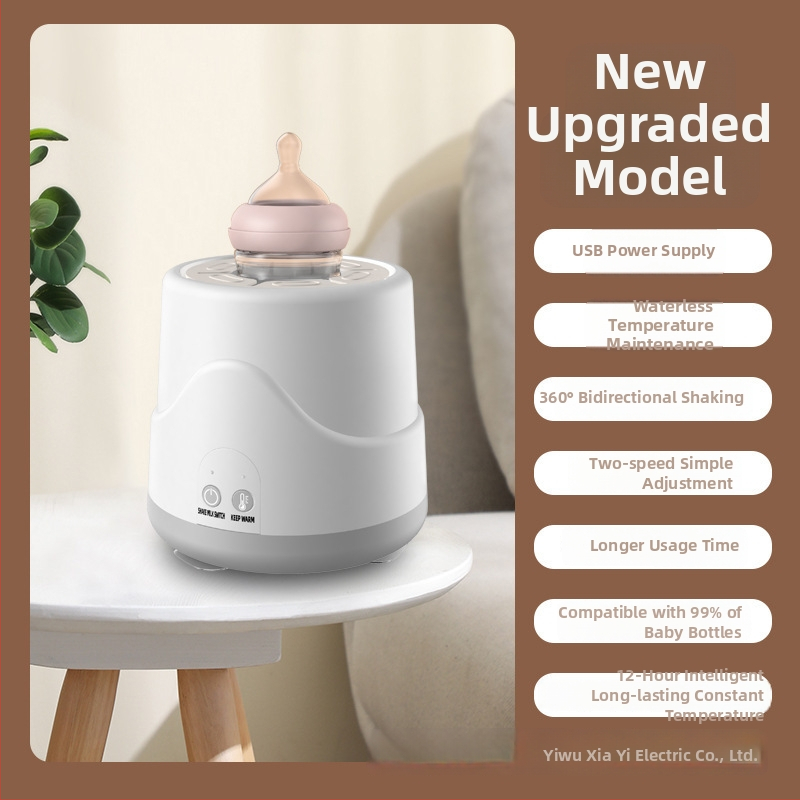 Elektrinis kūdikių pieno plakiklis su 55°C pastovia temperatūra, USB įkrovimas, 3 greičiai maišymui, greitas šildymas