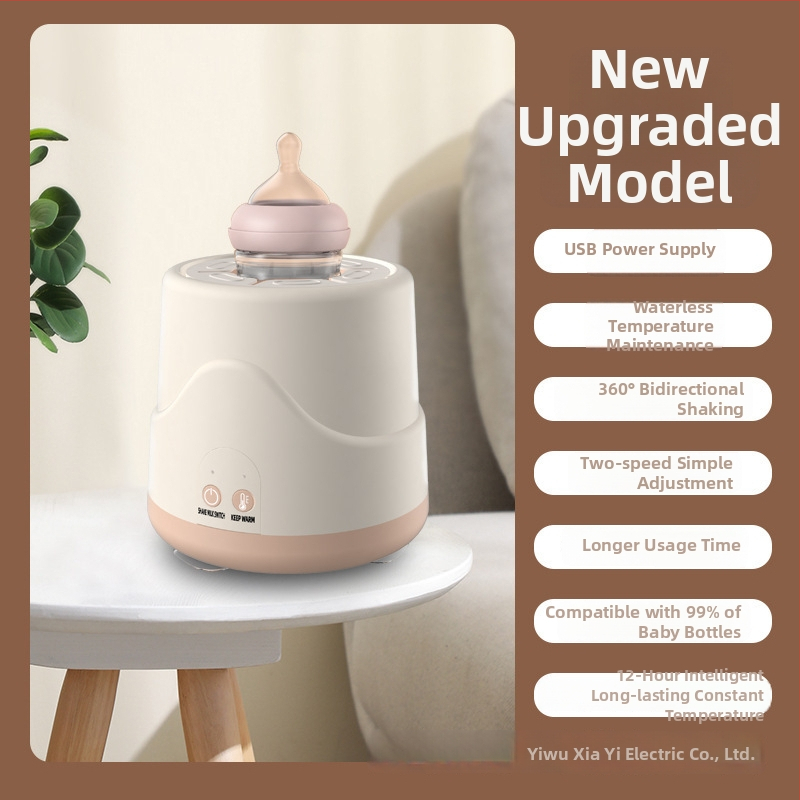 Elektrinis kūdikių pieno plakiklis su 55°C pastovia temperatūra, USB įkrovimas, 3 greičiai maišymui, greitas šildymas