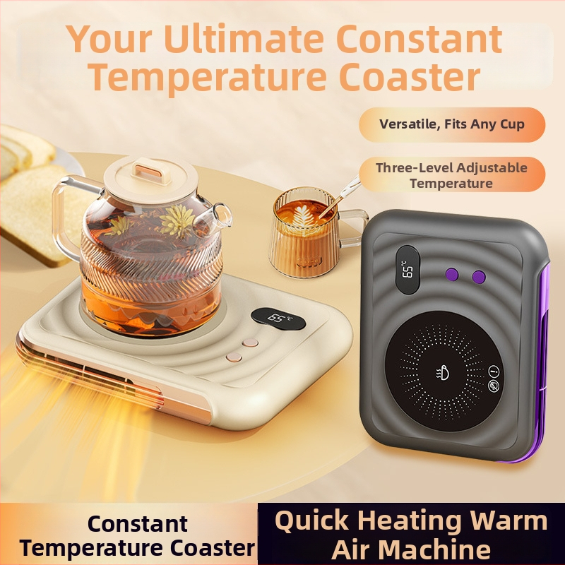 Dvi funkcijos viename: stalinis termostatinis padėklas ir šildytuvas su jutikliniu valdymu, maitinimas per kištuką