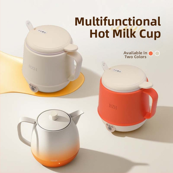 Elektrinė gėrimų šildymo taurė – daugiadalykinis arbatinukas su pieno šildymo funkcija, apsauga nuo perkaitimo ir sausos degimo prevencija, 300W