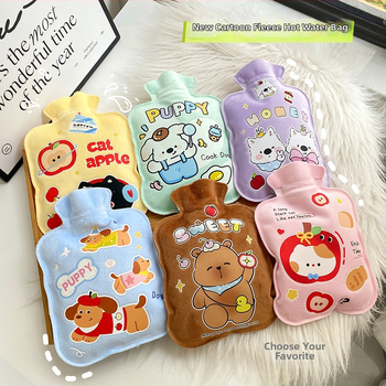 Vandens pripildyta karšto vandens buteliukas – Teddy velūras, animacinio stiliaus, tinkama rankoms, kojoms ir pilvui, šildymas įvedant vandenį, 38 g