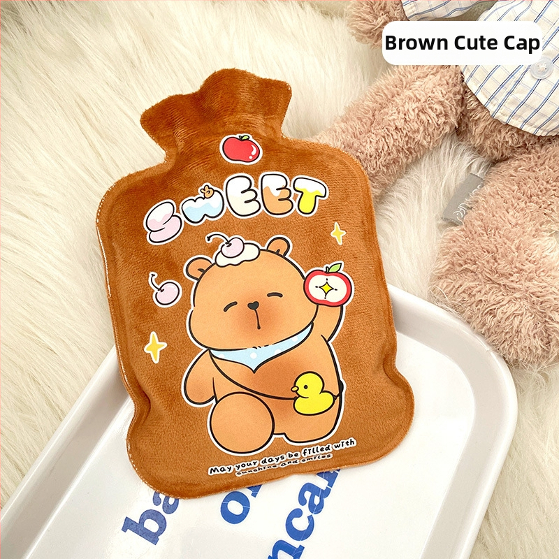 Vandens pripildyta karšto vandens buteliukas – Teddy velūras, animacinio stiliaus, tinkama rankoms, kojoms ir pilvui, šildymas įvedant vandenį, 38 g