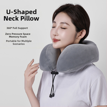 U formos kelioninė kaklo pagalvė; užpildas: atminties medžiaga; pagalvės korpuso audinys: velvetas; stilius: šiuolaikinis minimalistinis; prekės ženklas: Chengyi warm.