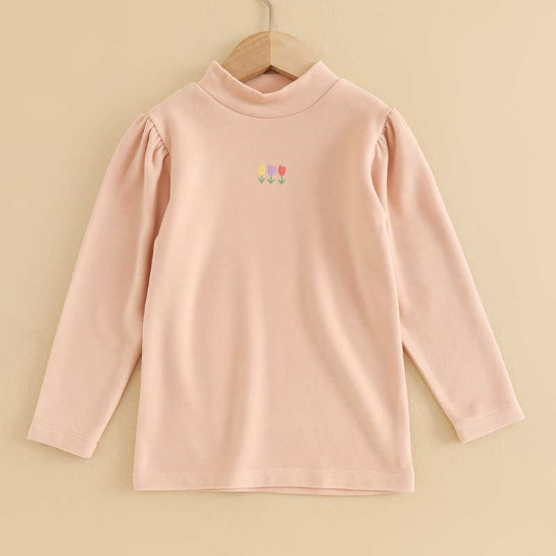 Mergaitėms žieminis marškinėliai su apvaliu kaklu, Lyocell 50,6%, 330 g/m² pluošto, švelnus apdorojimas, tinkamas vaikams virš 140 cm