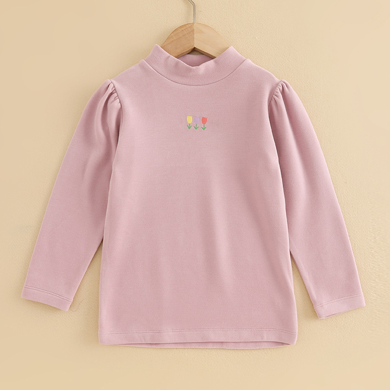 Mergaitėms žieminis marškinėliai su apvaliu kaklu, Lyocell 50,6%, 330 g/m² pluošto, švelnus apdorojimas, tinkamas vaikams virš 140 cm