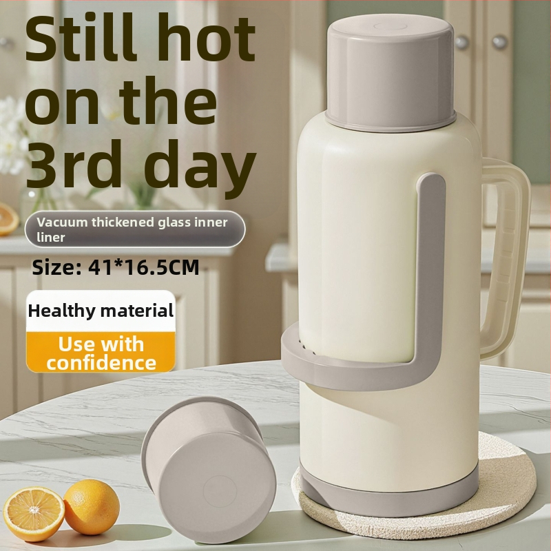 Termosas su stiklo įdėklu, didelė talpa, 12–24 val. izoliacija, premium Xinmeiya PP+stiklo vidus