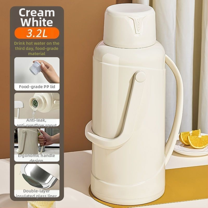 Termosas su stiklo įdėklu, didelė talpa, 12–24 val. izoliacija, premium Xinmeiya PP+stiklo vidus