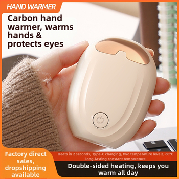 Wenxi USB įkrovimo rankų šildytuvās, 3V, 5W, įmontuota 500–800 mAh baterija, dvipusis elektrinis šildymas