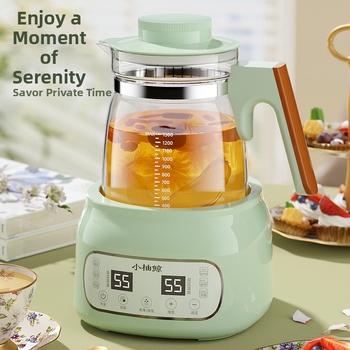 Stiklinis elektrinis puodukas kūdikių pienui – termostatinė kontrolė, lietimui jautrus valdymas, visiškai automatinis pieno šildymas su ekranu ir palaikymo šilumos funkcija