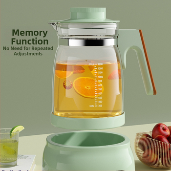 Stiklinis elektrinis puodukas kūdikių pienui – termostatinė kontrolė, lietimui jautrus valdymas, visiškai automatinis pieno šildymas su ekranu ir palaikymo šilumos funkcija