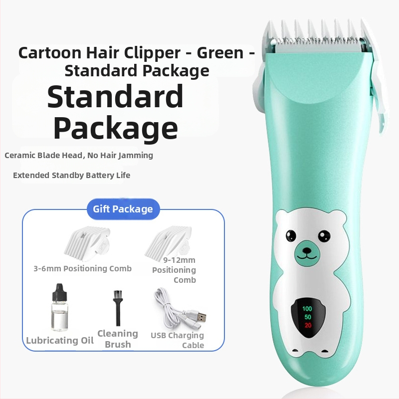 Kūdikių plaukų kirpimo elektrinis skustuvas, tylus veikimas, 50W, įkrovimas, keraminė pjovimo galvutė