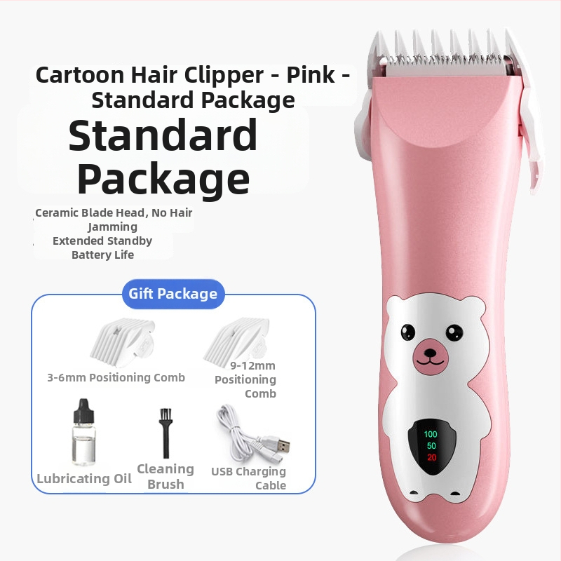 Kūdikių plaukų kirpimo elektrinis skustuvas, tylus veikimas, 50W, įkrovimas, keraminė pjovimo galvutė