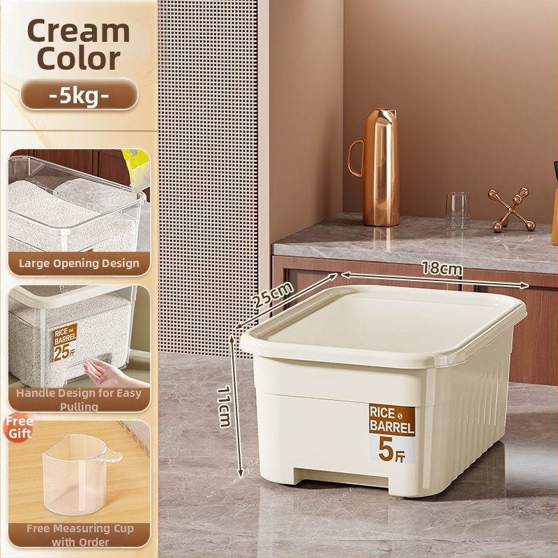 Riisihoiukast suletud, niiskuskindla ja putukakaitsega disainiga; maht 10 l; PP plastik; bränd Star Saint; logotüübi trükkimine võimalik; kuupäeva registreerimine