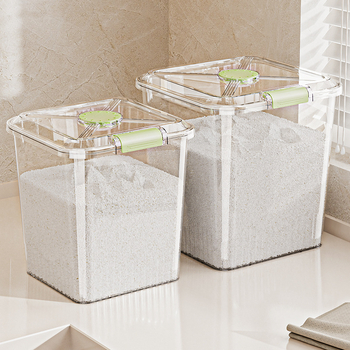 Ryžių sandėliavimo kibiras, atsparus drėgmei ir kenkėjams (PP plastikas, talpa 10L+, Mabalo/maibaolong)