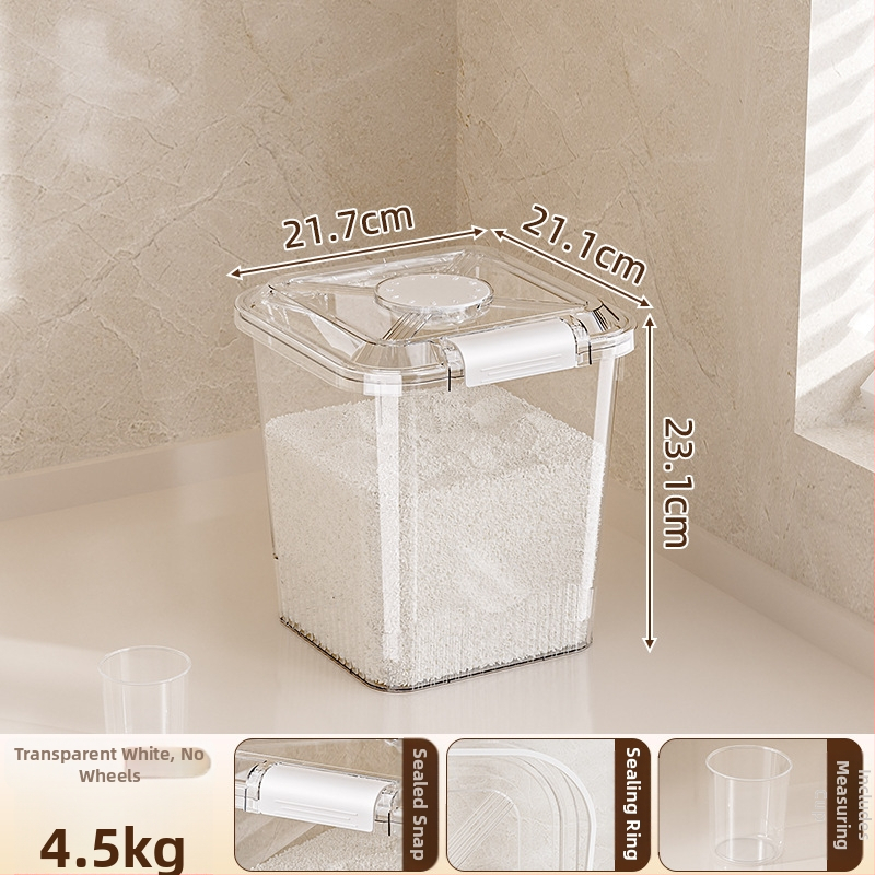 Ryžių sandėliavimo kibiras, atsparus drėgmei ir kenkėjams (PP plastikas, talpa 10L+, Mabalo/maibaolong)