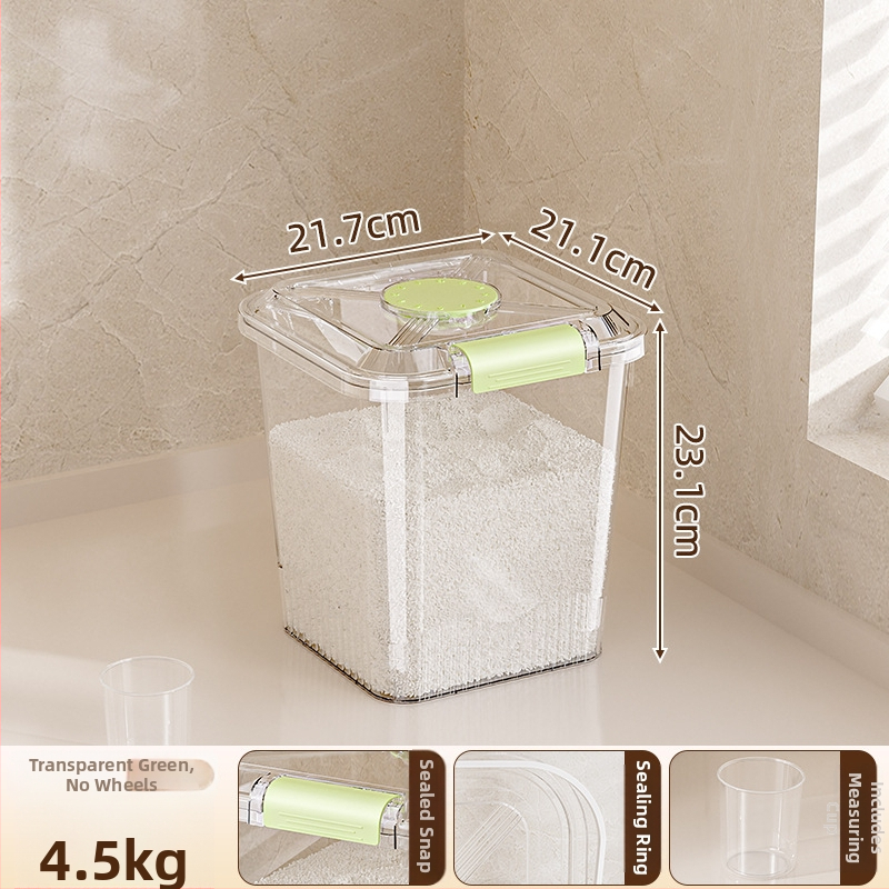 Ryžių sandėliavimo kibiras, atsparus drėgmei ir kenkėjams (PP plastikas, talpa 10L+, Mabalo/maibaolong)