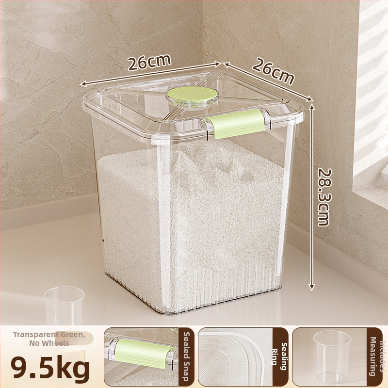 Ryžių sandėliavimo kibiras, atsparus drėgmei ir kenkėjams (PP plastikas, talpa 10L+, Mabalo/maibaolong)