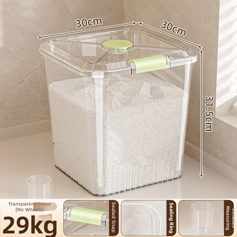 Ryžių sandėliavimo kibiras, atsparus drėgmei ir kenkėjams (PP plastikas, talpa 10L+, Mabalo/maibaolong)